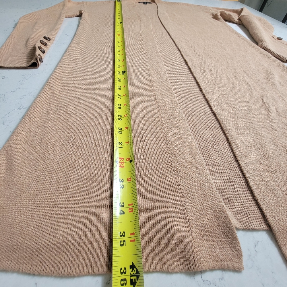 Banana Republic Long Open Front Cardigan in Camel - Picture 4 of 11